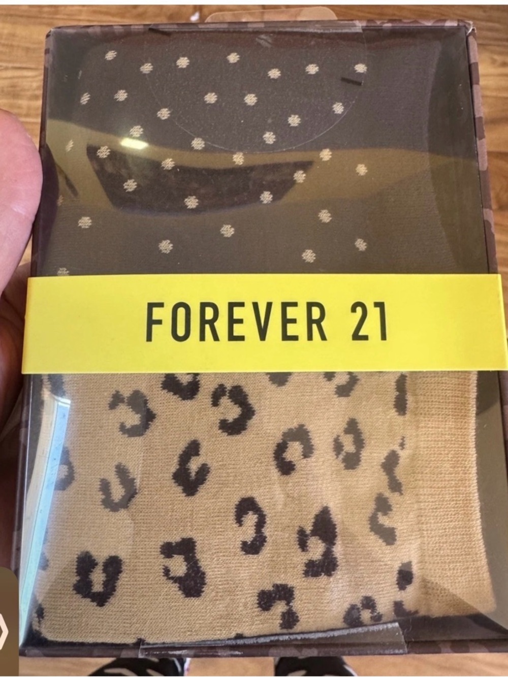 Forever 21-Today's Mood-2 Pair Of Cheetah & Polka Dot Socks- Sz 9-11 Adult